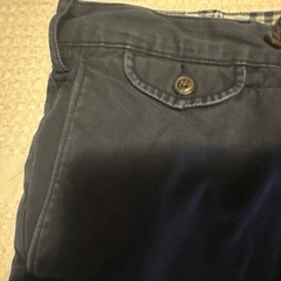 POLO Ralph Lauren Reversible Shorts (2-in-1) Solid Navy Blue and Checkered Blue - Picture 2 of 11